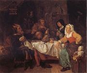 Gabriel Metsu The King Drinks oil